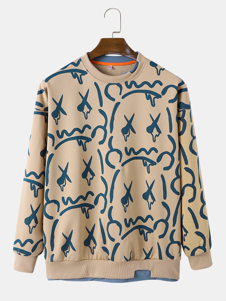 Princeton casual print designer patchwork lapel sweatshirt outlet