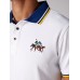 Mens New Casual Fashion Embroidery Wild Lapel Short Sleeved T-Shirts