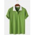 Mens Cotton Fruit Embroidered Loose Light Lapel Collar Golf Shirts