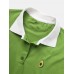 Mens Cotton Fruit Embroidered Loose Light Lapel Collar Golf Shirts