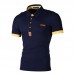 Mens Business Golf Shirt Patchwork Short Sleeve Slim Spring Summer Casual Cotton Tops