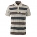 Mens Striped Printed Soft Cotton T-shirts Casual Turn-down Collar Golf Shirt