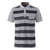 Mens Striped Printed Soft Cotton T-shirts Casual Turn-down Collar Golf Shirt