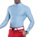 Men Solid Color O-neck Golf Shirts