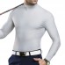 Men Solid Color O-neck Golf Shirts