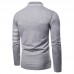 Mens Fashion Turn Down Collar Buttons Long Sleeve T-shirts