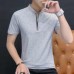 Men Short-sleeved Slim Lapel casual T-shirts