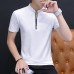 Men Short-sleeved Slim Lapel casual T-shirts