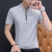 Men Short-sleeved Slim Lapel casual T-shirts