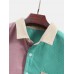 Mens Corduroy Colorblock Patchwork Casual Long Sleeve Shirts With Pocket