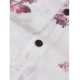 Mens Cherry Blossoms Floral Print Short Sleeve Casual Vacation Shirts