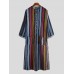 Mens Vintage Loose Kaftan Tops Men Long Robe Loungewear Casual T-Shirts