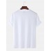 100% Cotton Mens Cartoon Astronaut Planet Print Short Sleeve Funny T-Shirts