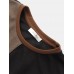 Mens Color Block Patchwork Crew Neck T-Shirts