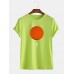 Mens Sun & Planet Graphic Printed Daily Casual Short Sleeve T-Shirts