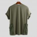 Big Pockets Stitching Short Sleeve Relaxed T-Shirts