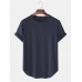 Solid Color Round Neck Short Sleeve Casual T-Shirts