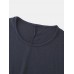 Solid Color Round Neck Short Sleeve Casual T-Shirts