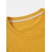 Mens Cotton Breathable Solid Color Round Neck Casual Tank Tops