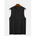 Mens Cotton Breathable Solid Color Round Neck Casual Tank Tops