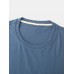 Breathable Cotton Solid Color Casual Round Neck Sleeveless Tank Tops