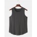 Mens Solid Color Sleeveless Casual Tank Tops