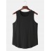 Mens Solid Color Sleeveless Casual Tank Tops