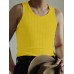 Mens Cable Knitted Pit Striped Slim Fit Stretch Tank Top