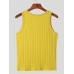 Mens Cable Knitted Pit Striped Slim Fit Stretch Tank Top