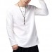 Charmkpr Mens Loose Long Sleeve Cotton Linen Tops Breathable Antibacterial Vintage T-Shirts