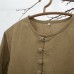 Charmkpr Mens Loose Long Sleeve Cotton Linen Tops Breathable Antibacterial Vintage T-Shirts