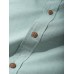 Mens Casual Solid Color Grandad Collar Button Up Shirts