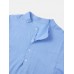 Mens Solid Color Cotton Linen Casual Long Sleeve Split Hem Henley Shirts