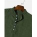 Mens Daily Home Solid Cotton Henley Shirt