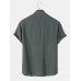 Mens Plain Basic Style Solid 100% Cotton Short Sleeve Henley Shirt