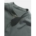 Mens Plain Basic Style Solid 100% Cotton Short Sleeve Henley Shirt