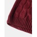 Mens Twisted Knitted High Neck Solid Color Casual Basic Sweater