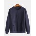 Mens Plus Velvet Crew Neck Sweaters Youth Handsome Warm Thick Bottoming Shirt