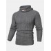 Mens Turtleneck Cable Warm Long Sleeve Knitted Sweaters