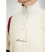 Men Corduroy Colorblock Patchwork Letter Embroidered Zipper Pullover Sweatshirts