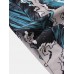 Mens Sea Landscape Print Pocket Long Sleeve Ukiyoe Hoodies