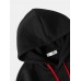 Men Faux Two Pieces Letter Drawstring Casual Hooded Sweatshirt