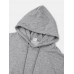 Mens Solid Color Basic Cotton Relaxed Fit Drawstring Hoodies With Kangaroo Pocket