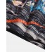 Mens Comics Element Print Long Sleeve Ukiyo Drawstring Hoodies