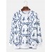 Men Printed Patchwork Stitching Pullover Cute Casual Sweatshirt