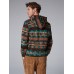 Mens Animal Printed Ethnic Style Casual Pocket Hooded Sweatshirt