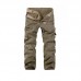 Men's Straight Cargo Pants Tactical Cargo Multi Pocket Solid Color Full Length Pants Daily Wear 100% Cotton Classic Green Black / Spring / Fall