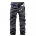 Men's Straight Cargo Pants Tactical Cargo Multi Pocket Solid Color Full Length Pants Daily Wear 100% Cotton Classic Green Black / Spring / Fall