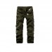 Men's Straight Cargo Pants Tactical Cargo Multi Pocket Solid Color Full Length Pants Daily Wear 100% Cotton Classic Green Black / Spring / Fall