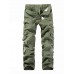 Men's Straight Cargo Pants Tactical Cargo Multi Pocket Solid Color Full Length Pants Daily Wear 100% Cotton Classic Green Black / Spring / Fall